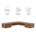Render Wall Mount Corner Office Desk by Modway