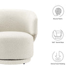 Celestia Boucle Fabric Swivel Chair by Modway
