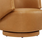 Celestia Vegan Leather Fabric and Wood Swivel Chair by Modway
