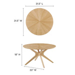 Crossroads Round Wood Coffee Table by Modway