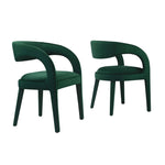 Pinnacle Performance Velvet Dining Chair Set of Two by Modway
