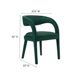 Pinnacle Performance Velvet Dining Chair Set of Two by Modway