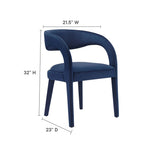 Pinnacle Performance Velvet Dining Chair Set of Two by Modway