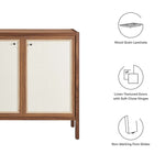 Capri 33" Wood Grain Storage Cabinet by Modway