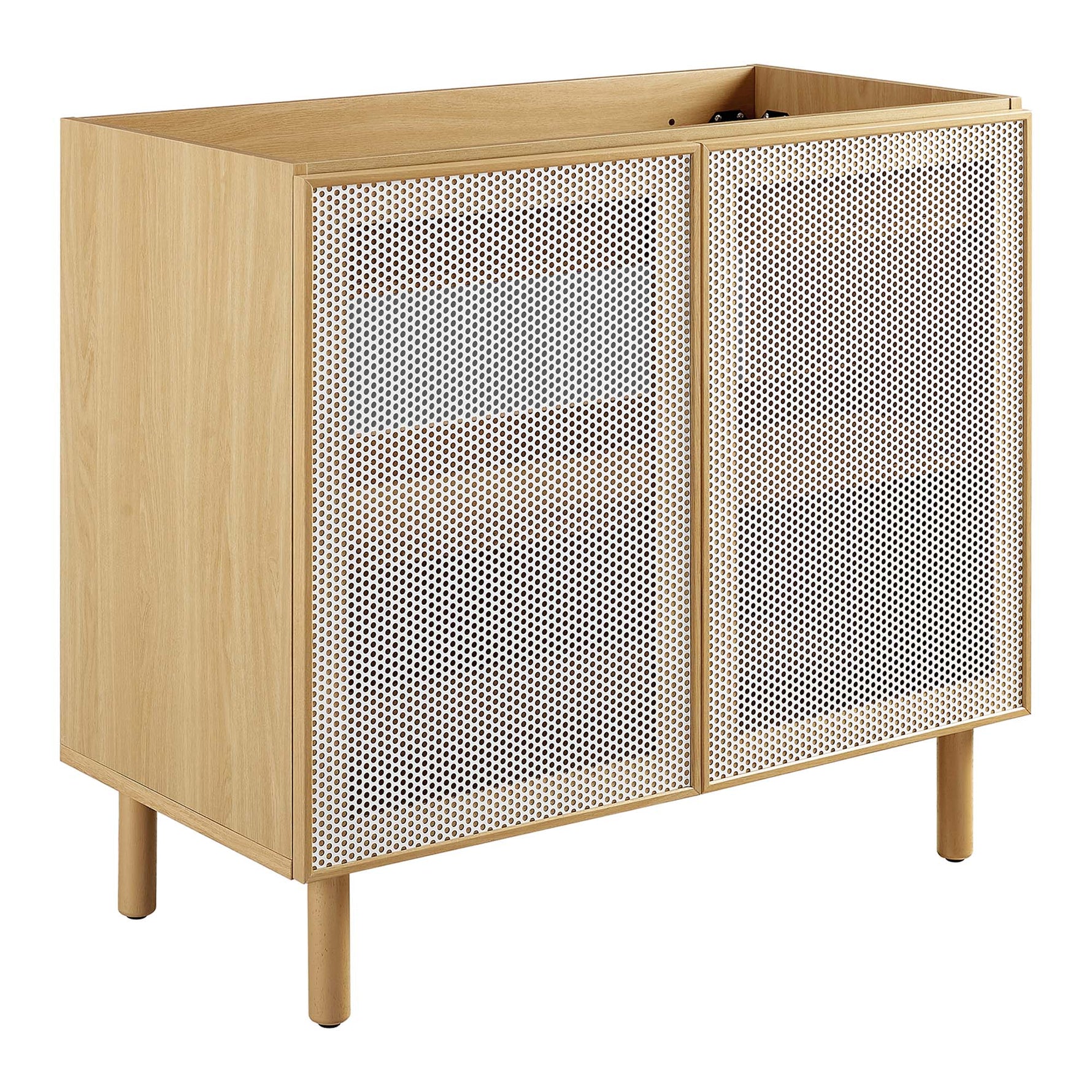 Calla 36" Perforated Metal Bathroom Vanity Cabinet by Modway