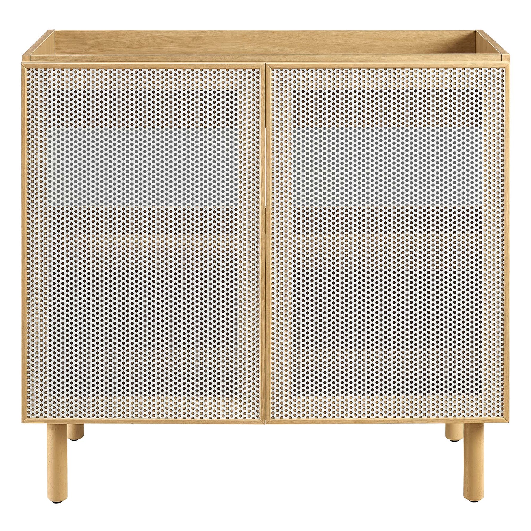 Calla 36" Perforated Metal Bathroom Vanity Cabinet by Modway