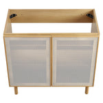 Calla 36" Perforated Metal Bathroom Vanity Cabinet by Modway