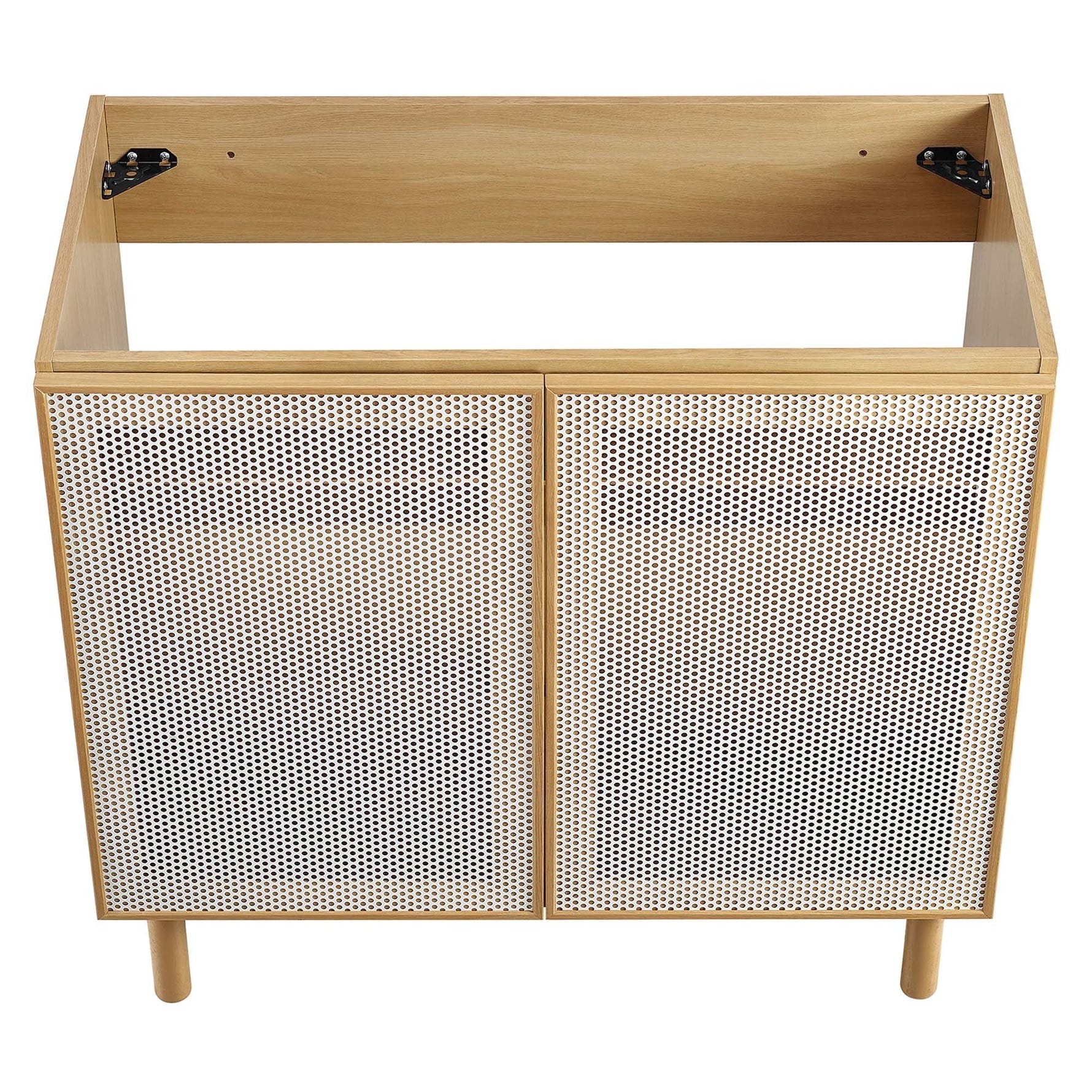 Calla 36" Perforated Metal Bathroom Vanity Cabinet by Modway