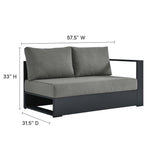 Tahoe Outdoor Patio Powder-Coated Aluminum Modular Right-Facing Loveseat by Modway