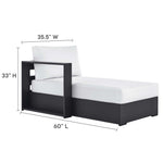 Tahoe Outdoor Patio Powder-Coated Aluminum Left-Facing Chaise Lounge