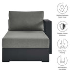 Tahoe Outdoor Patio Powder-Coated Aluminum Right-Facing Chaise Lounge