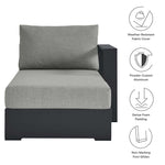 Tahoe Outdoor Patio Powder-Coated Aluminum Right-Facing Chaise Lounge