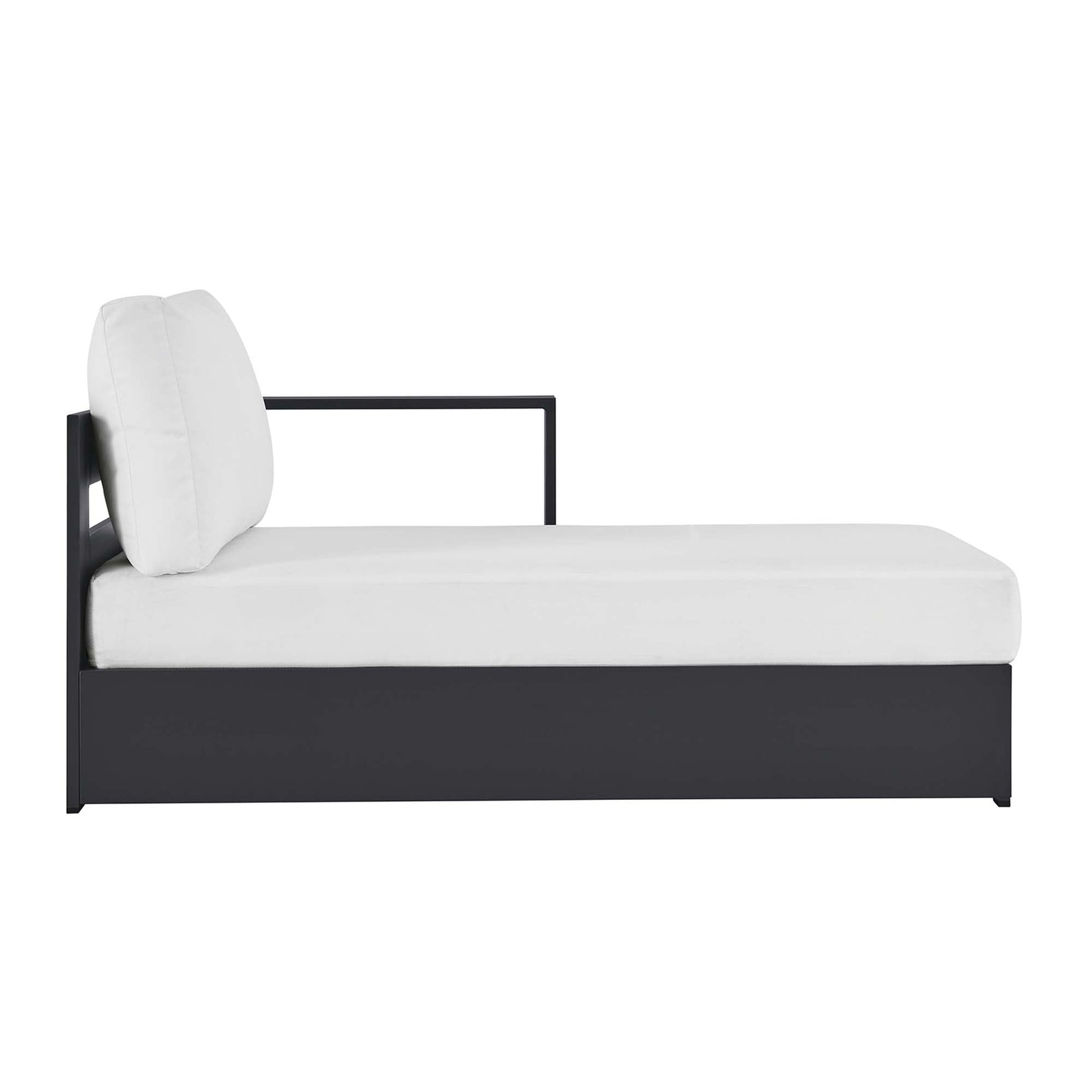Tahoe Outdoor Patio Powder-Coated Aluminum Right-Facing Chaise Lounge