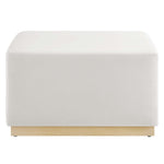 Tilden Large 28" Square Performance Velvet Upholstered Ottoman