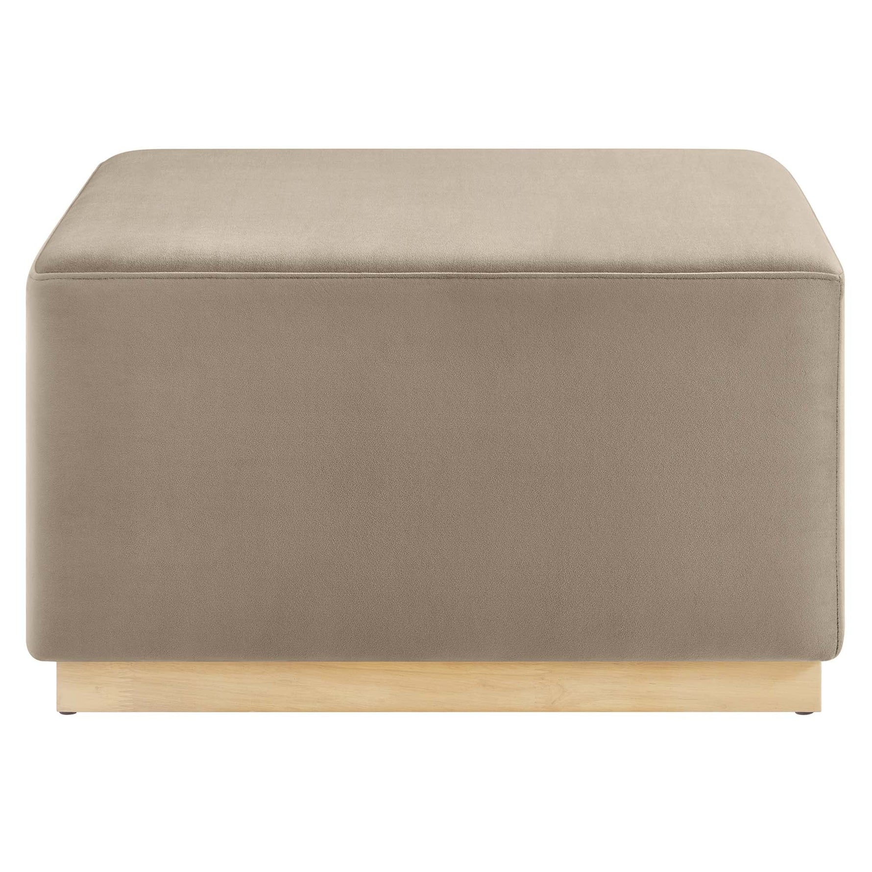 Tilden Large 28" Square Performance Velvet Upholstered Ottoman