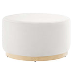 Tilden Large 29" Round Performance Velvet Upholstered Ottoman