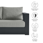 Tahoe 3-Piece Outdoor Patio Powder-Coated Aluminum Sectional Sofa by Modway