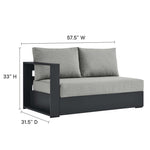 Tahoe 3-Piece Outdoor Patio Powder-Coated Aluminum Sectional Sofa by Modway