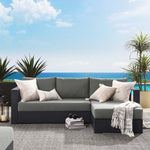 Tahoe 2-Piece Outdoor Aluminum Chaise Sectional Sofa