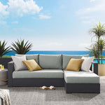 Tahoe 2-Piece Outdoor Aluminum Chaise Sectional Sofa