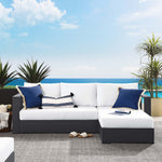 Tahoe 2-Piece Outdoor Aluminum Chaise Sectional Sofa