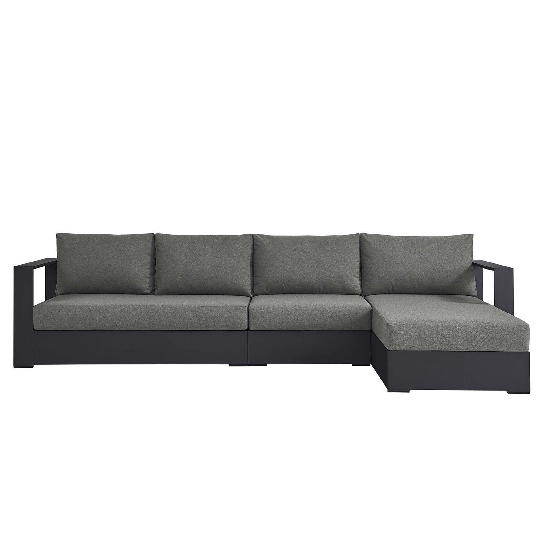Tahoe 3-Piece Outdoor Patio Powder-Coated Aluminum Sectional Sofa Set