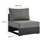 Tahoe 3-Piece Outdoor Patio Powder-Coated Aluminum Sectional Sofa Set