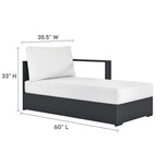 Tahoe 3-Piece Outdoor Patio Powder-Coated Aluminum Sectional Sofa Set