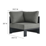 Tahoe 5-Piece Outdoor Patio Sectional Sofa Set by Modway