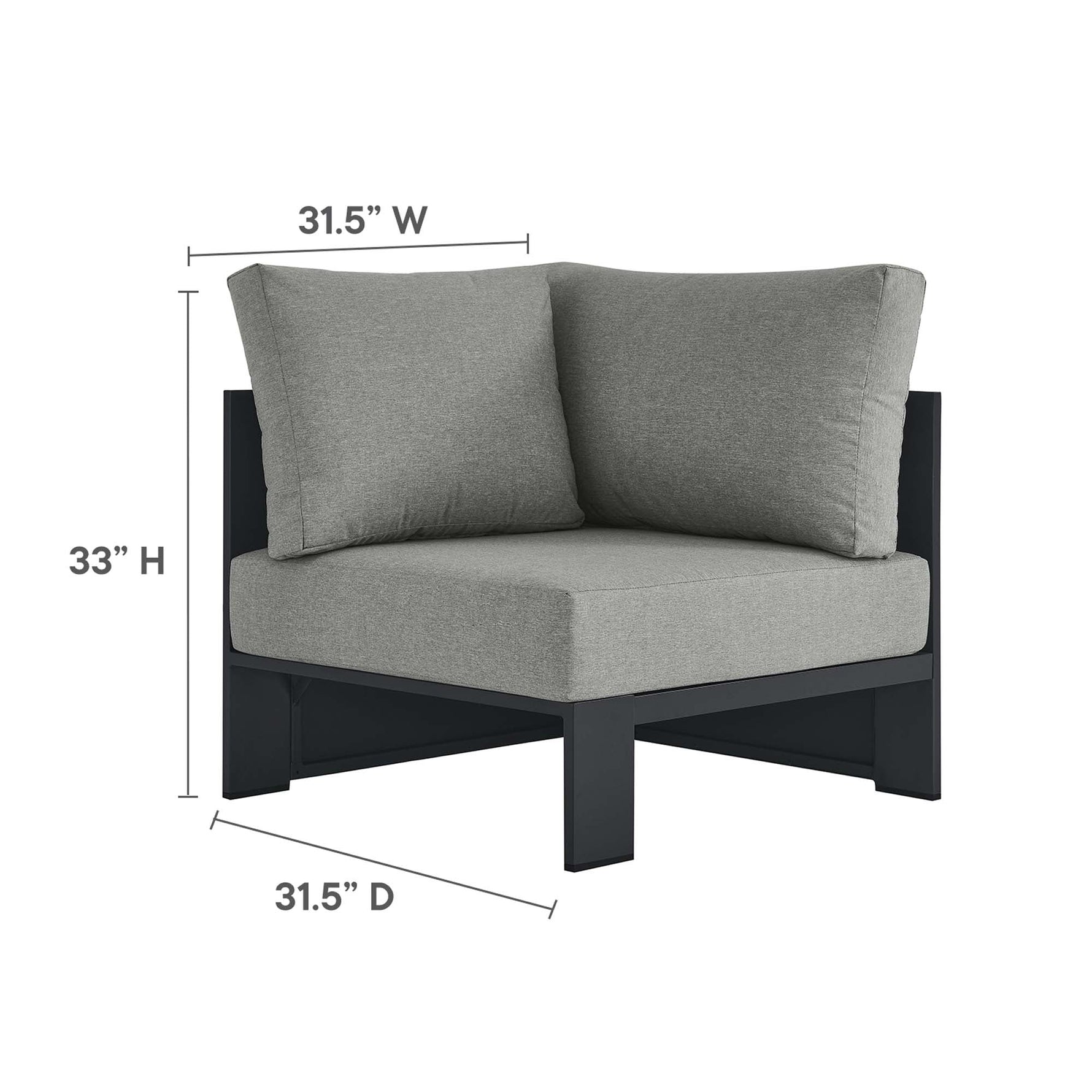 Tahoe 5-Piece Outdoor Patio Sectional Sofa Set by Modway