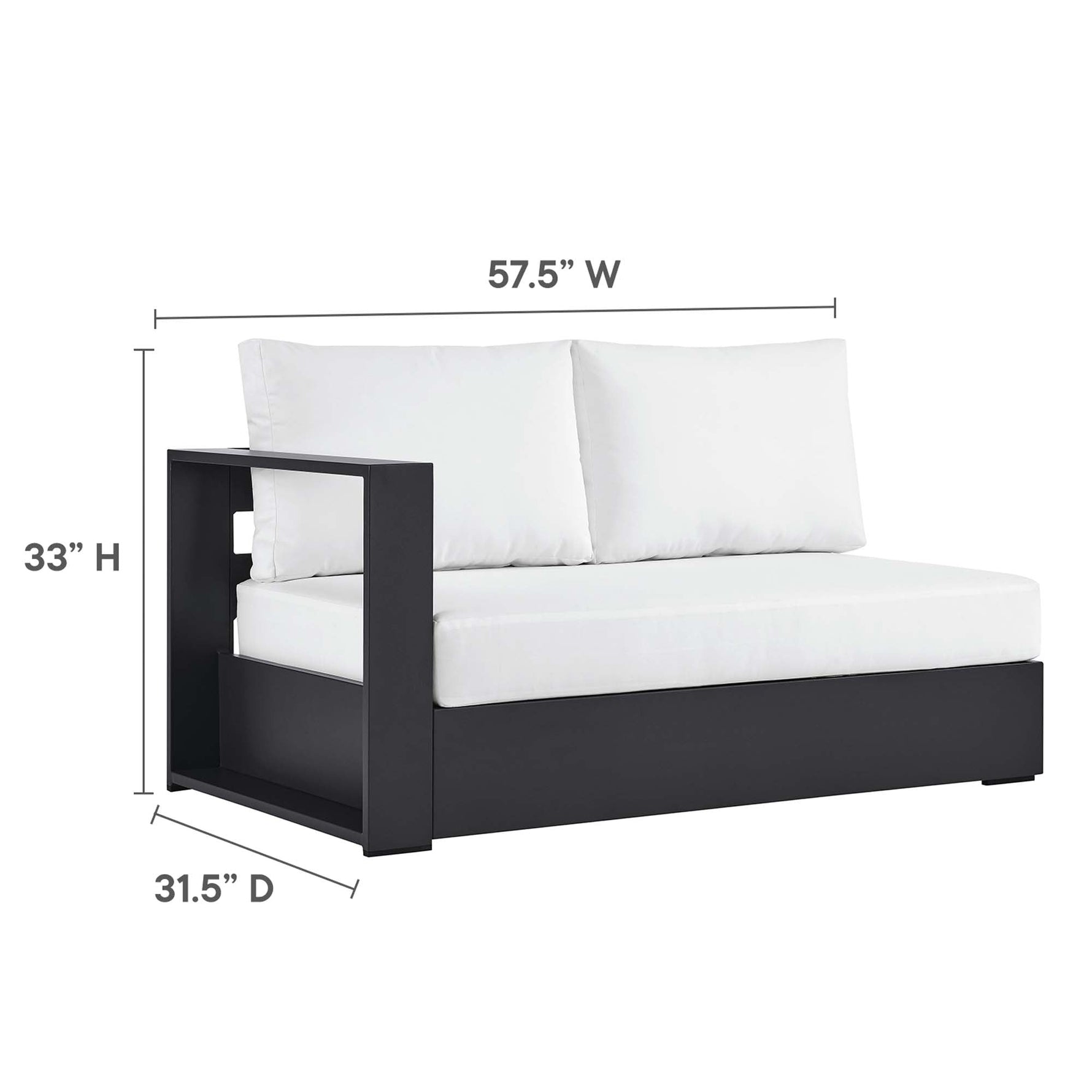 Tahoe 5-Piece Outdoor Patio Sectional Sofa Set by Modway