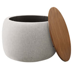 Perla Woven Heathered Fabric Upholstered Storage Ottoman by Modway