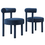 Toulouse Performance Velvet Dining Chair Set of 2 by Modway