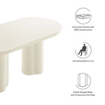 Caspian 72" Oval Concrete Dining Table by Modway