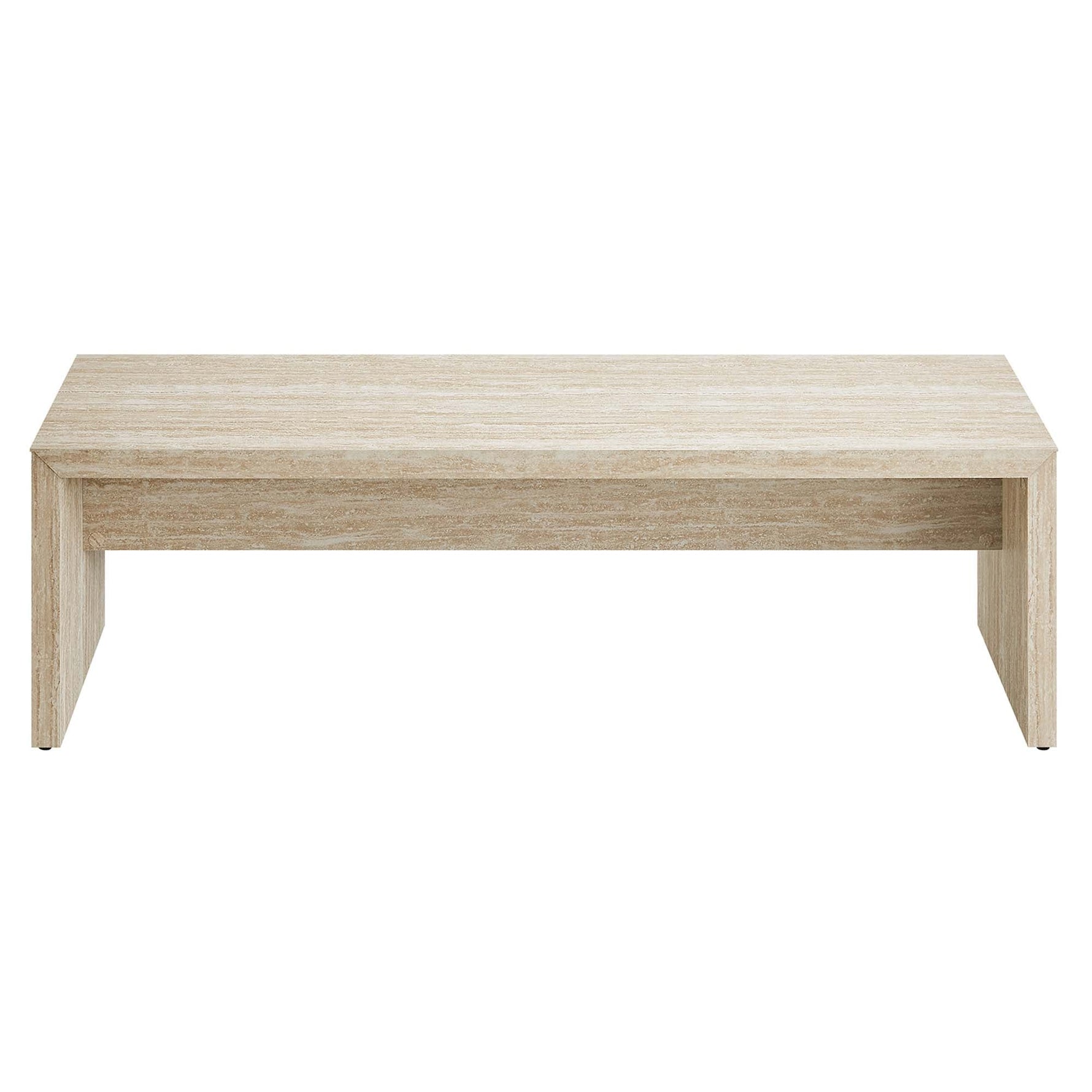 Mirella 62" Faux Travertine Long Bench by Modway