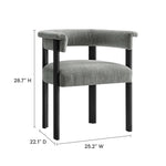 Imogen Fabric Upholstered Barrel Dining Chairs Set of 2