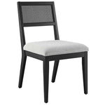 Nimba Faux Rattan Fabric Dining Chairs Set of 2 by Modway