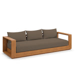 Tahoe Outdoor Patio Acacia Wood Ottoman by Modway