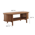 Cadence Coffee Table by Modway Mid-Century Modern Rubberwood