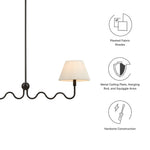 Wave Squiggle 2-Arm Pendant Light by Modway