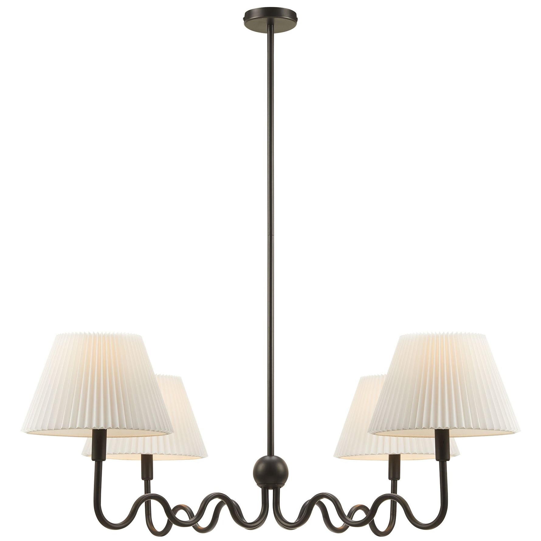 Wave Squiggle 4-Arm Pendant Light by Modway