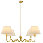 Wave Squiggle 4-Arm Pendant Light by Modway
