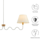 Sunlit Squiggle 2-Arm Pendant Light by Modway