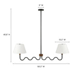 Sunlit Squiggle 2-Arm Pendant Light by Modway