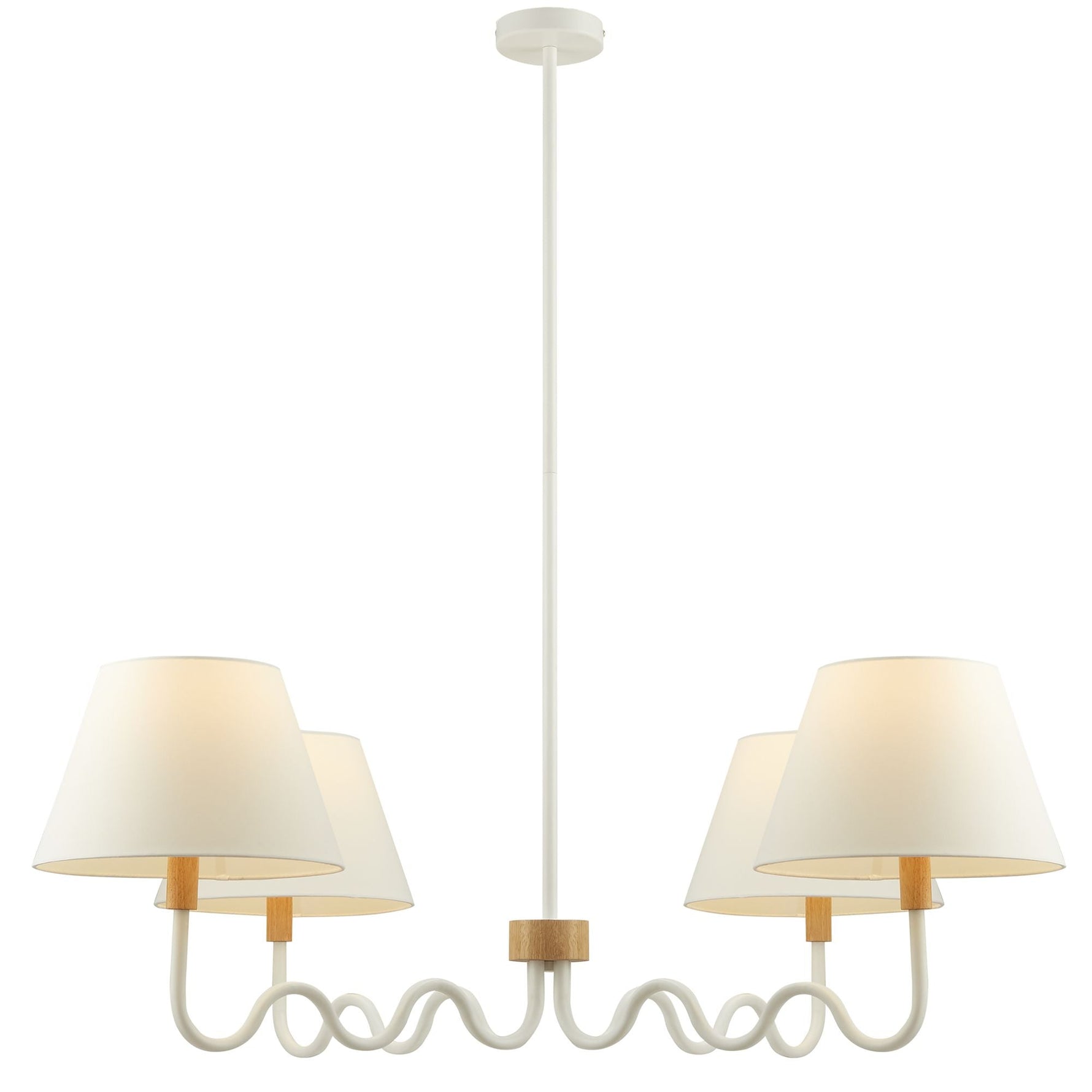 Sunlit Squiggle 4-Arm Pendant Light by Modway