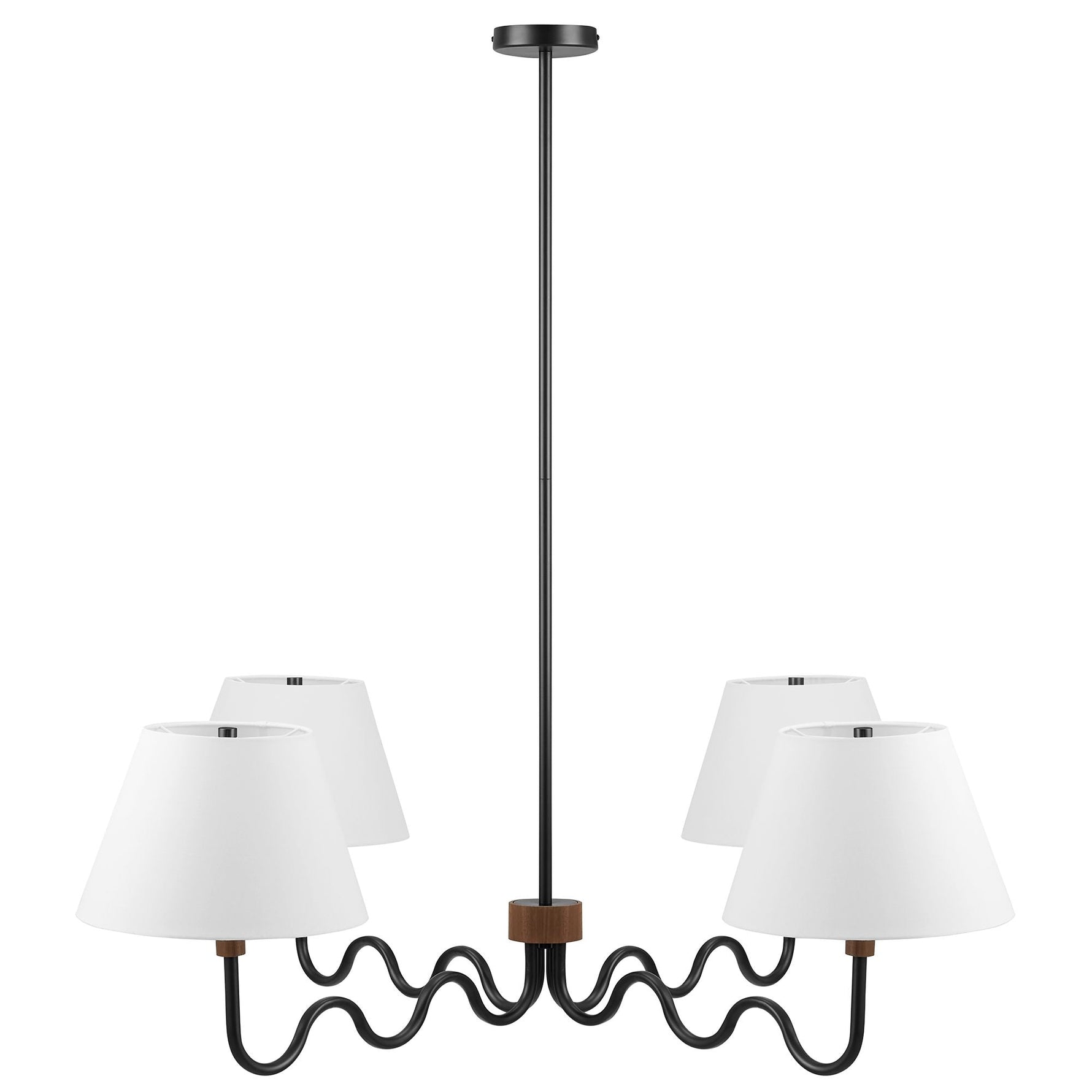 Sunlit Squiggle 4-Arm Pendant Light by Modway