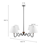 Sunlit Squiggle 4-Arm Pendant Light by Modway