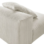 Solace Modular Corduroy Upholstered Armless Chair