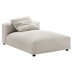 Solace 2-Piece Modular Corduroy Upholstered Sectional Sofa with Chaise