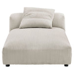 Solace Modular Corduroy Upholstered Armless Chaise Lounge